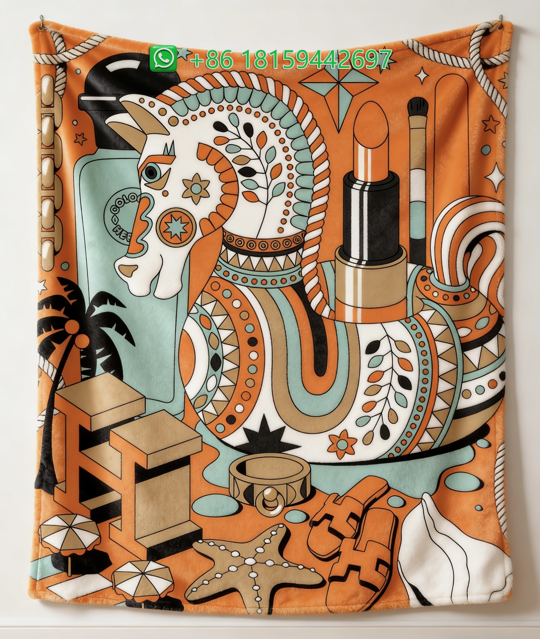 Hermes Throw Blankets